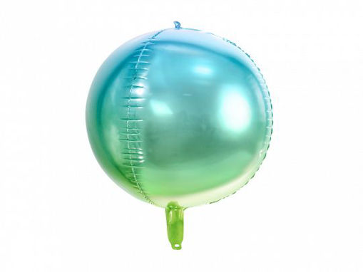 Picture of FOIL BALLOON OMBRE BALL BLUE & GREEN 18 INCH
